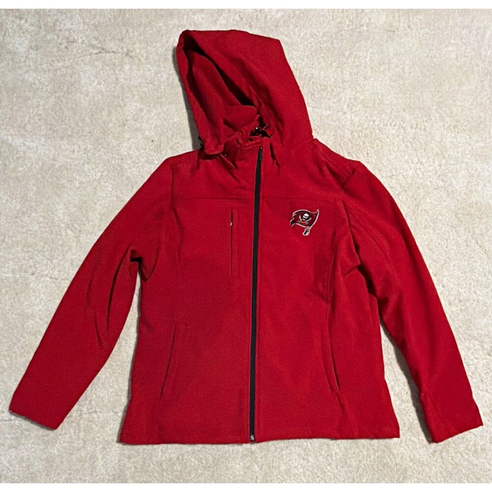 NFL Team Apparel Tampa Bay Buccaneers NFL Women Red Full Zip Hooded Jacket XL